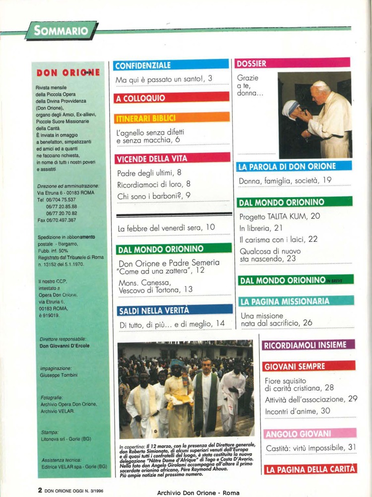 Don Orione oggi, 1996, 03, pagina 2