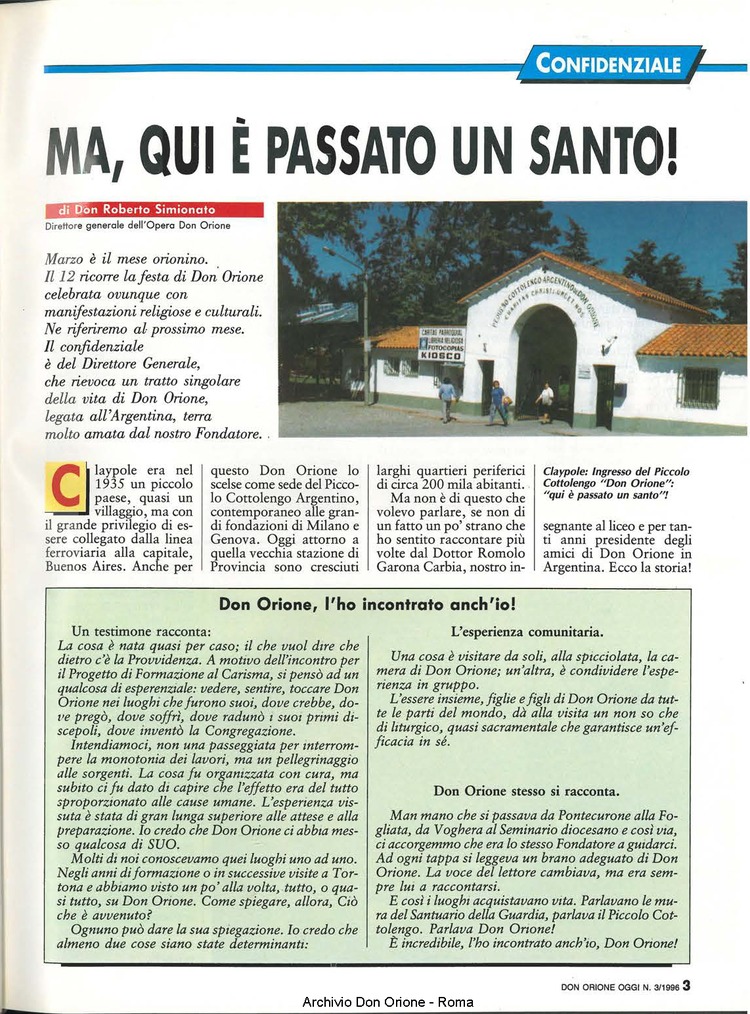 Don Orione oggi, 1996, 03, pagina 3