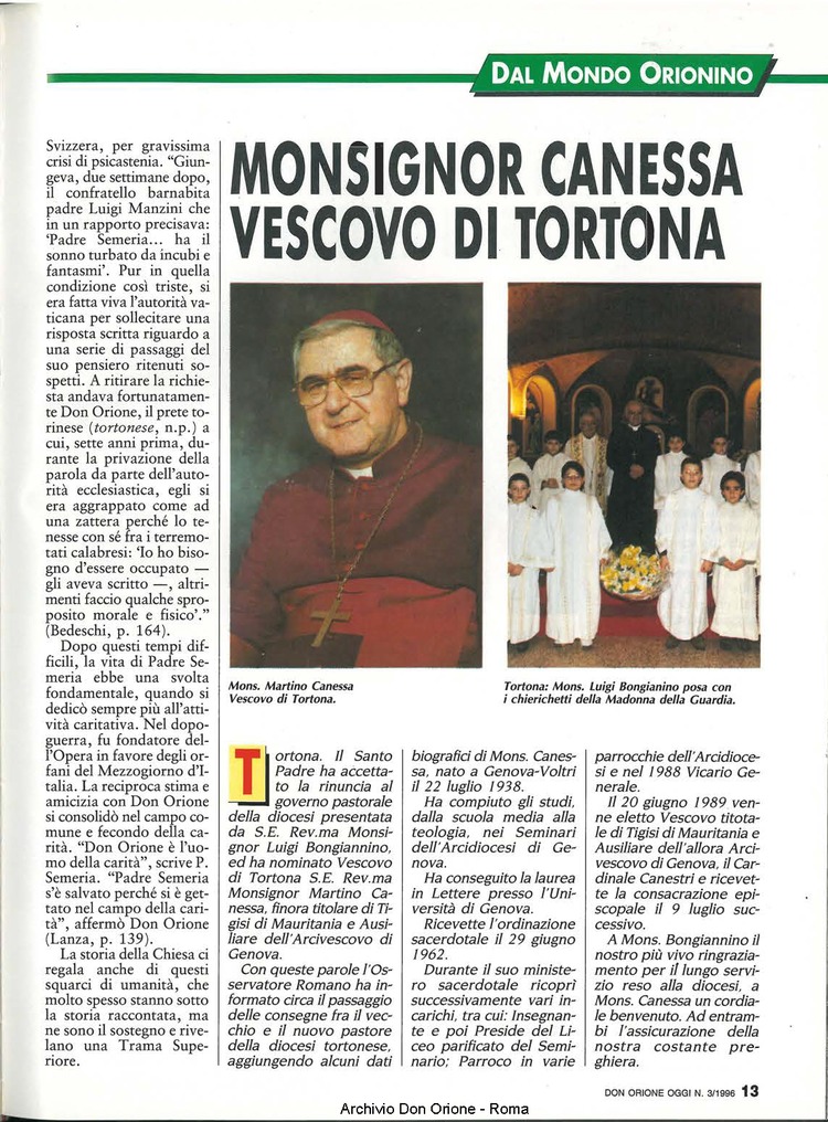 Don Orione oggi, 1996, 03, pagina 13