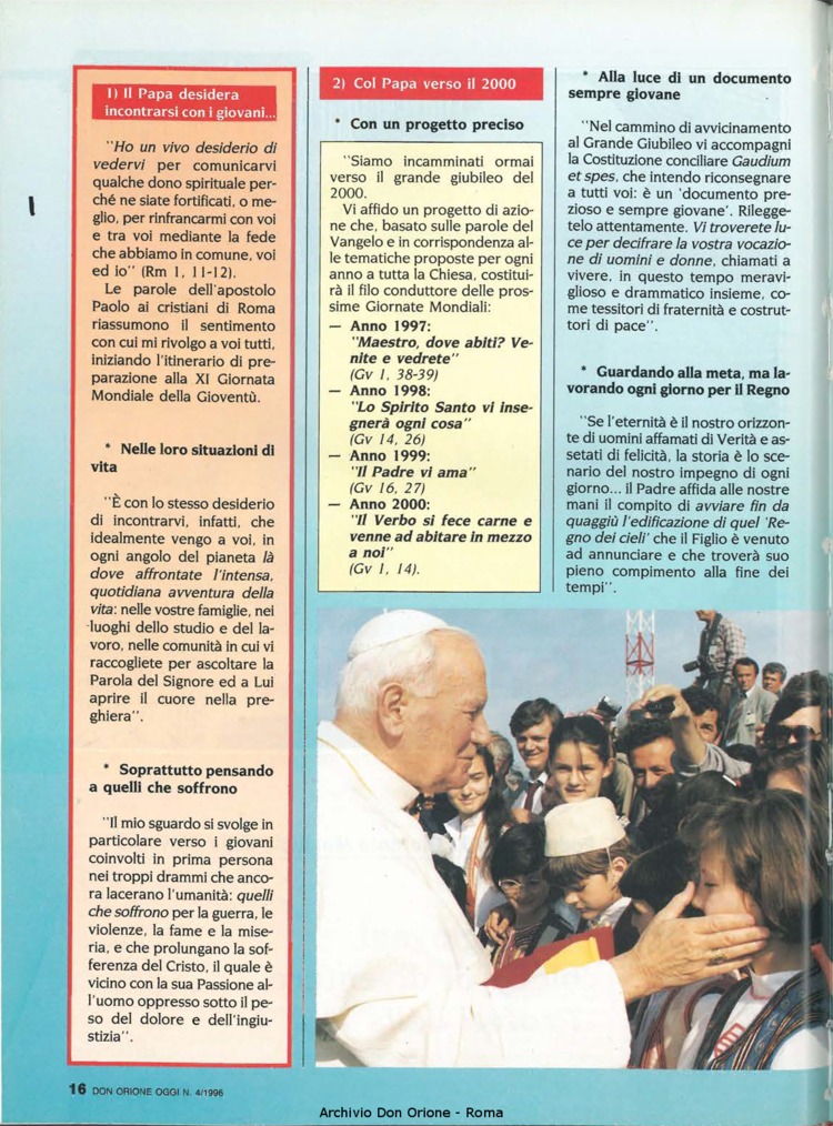 Don Orione oggi, 1996, 04, pagina 16
