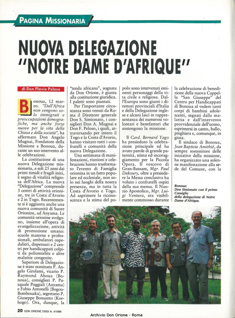 Don Orione oggi, 1996, 04, pagina 20
