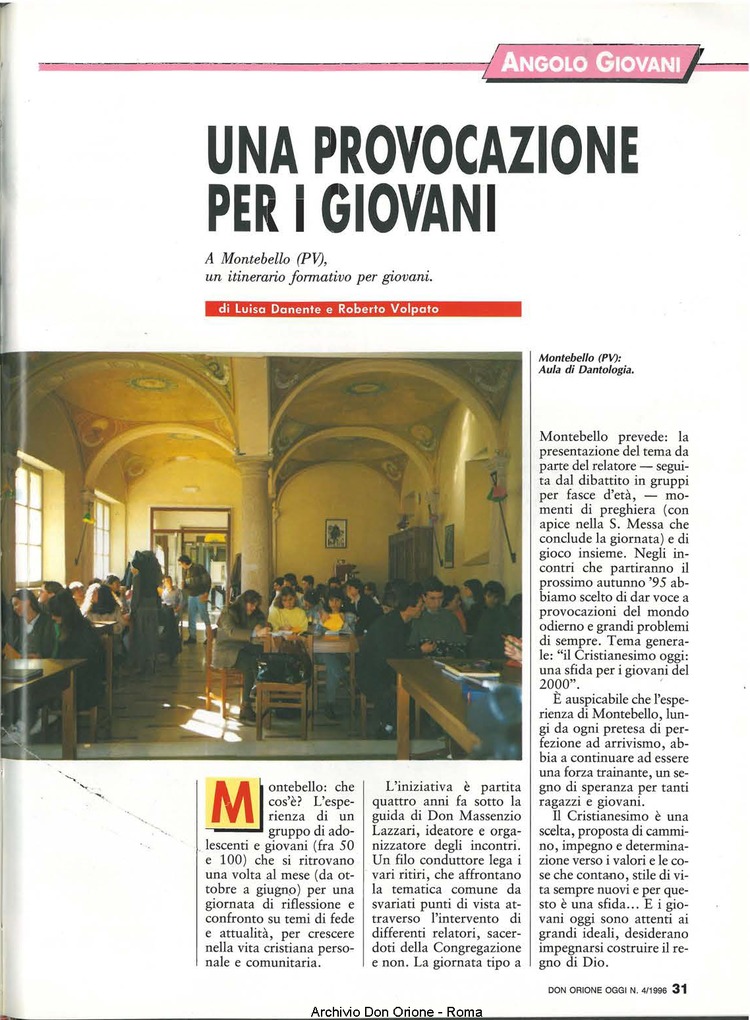Don Orione oggi, 1996, 04, pagina 31