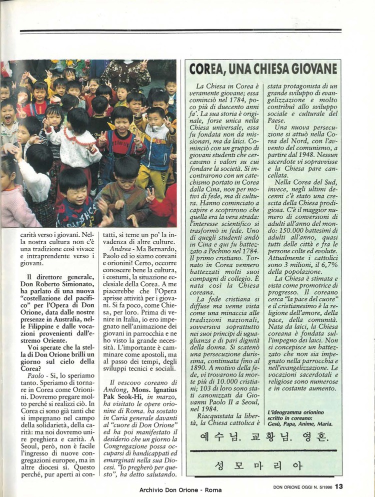Don Orione oggi, 1996, 05, pagina 13