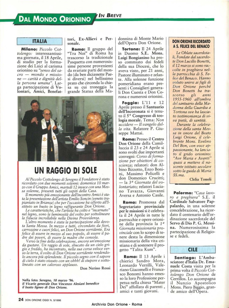 Don Orione oggi, 1996, 05, pagina 24