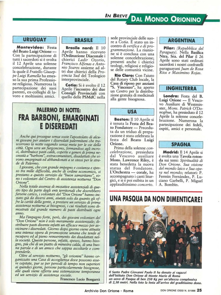 Don Orione oggi, 1996, 05, pagina 25