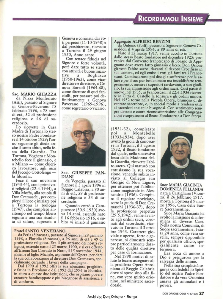 Don Orione oggi, 1996, 05, pagina 27