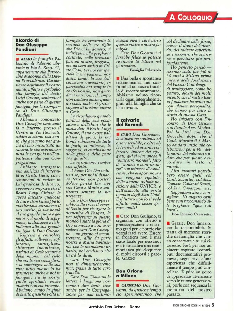 Don Orione oggi, 1996, 06, pagina 5