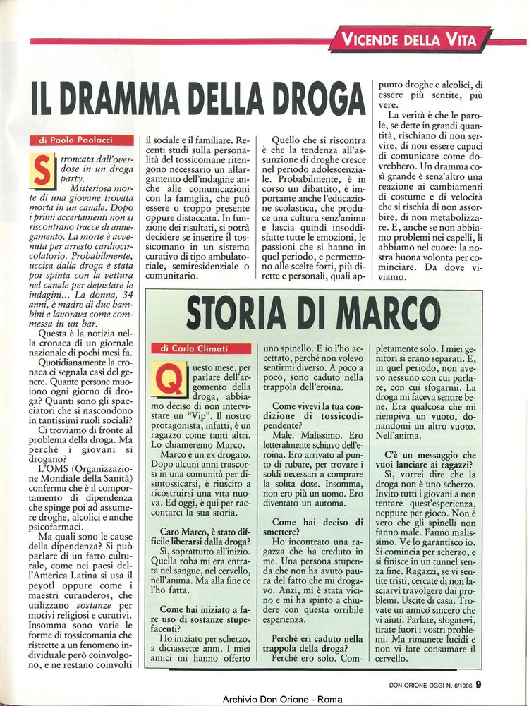 Don Orione oggi, 1996, 06, pagina 9
