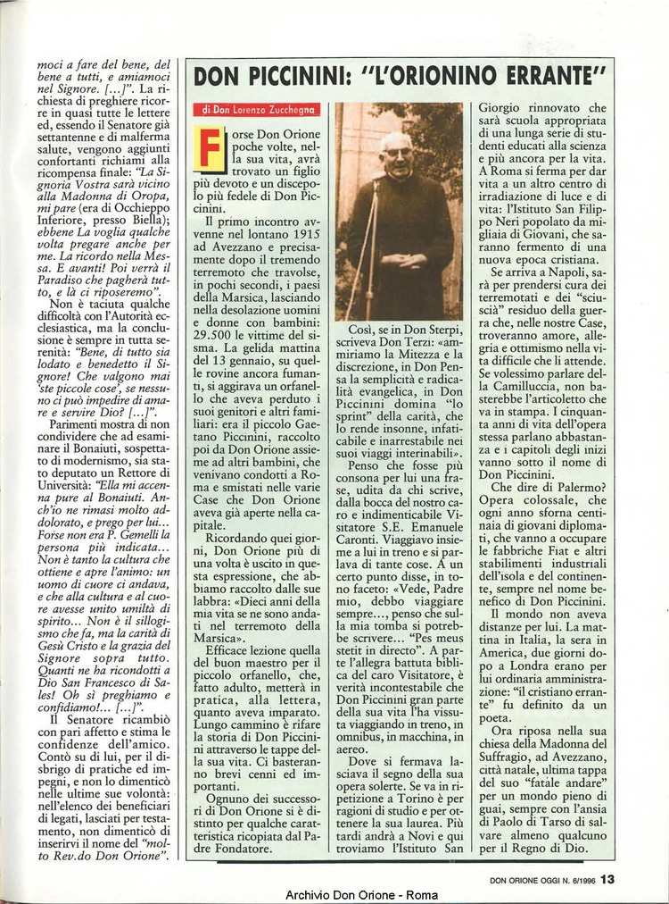 Don Orione oggi, 1996, 06, pagina 13