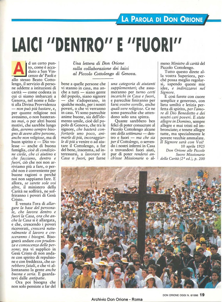 Don Orione oggi, 1996, 06, pagina 19