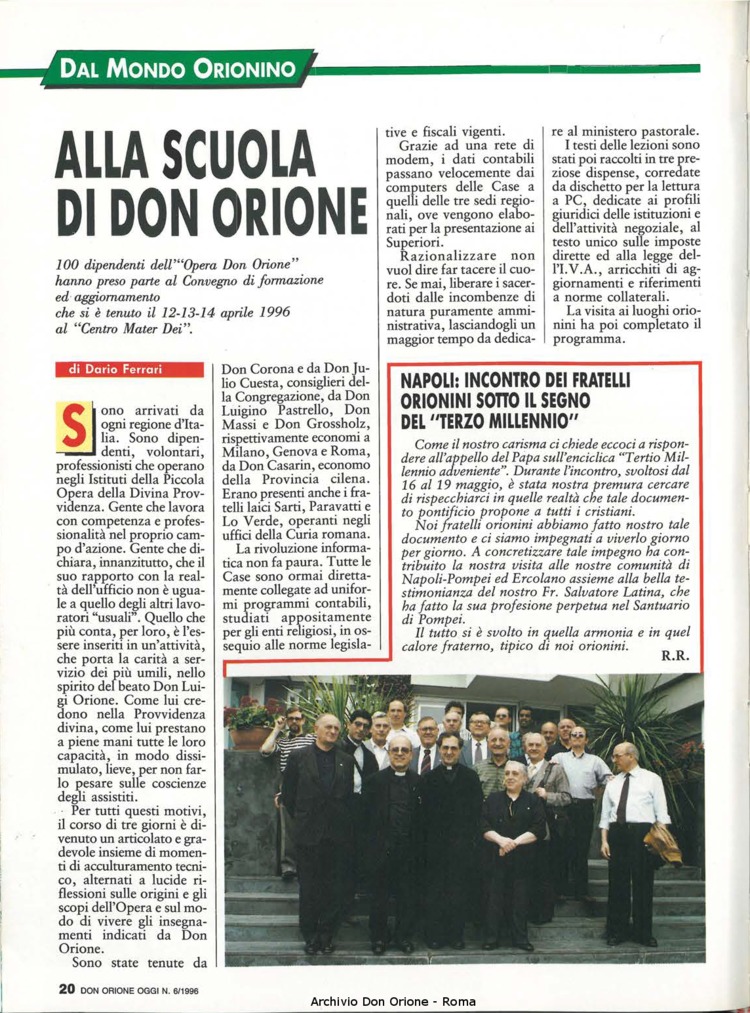 Don Orione oggi, 1996, 06, pagina 20