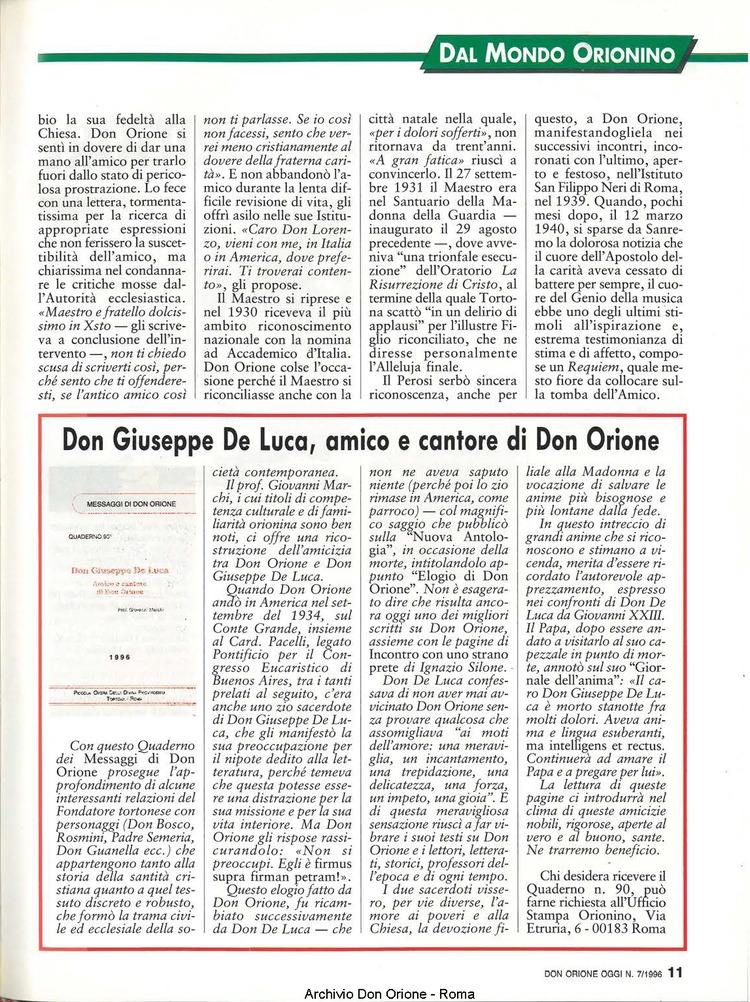 Don Orione oggi, 1996, 07, pagina 11