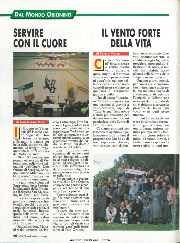 Don Orione oggi, 1996, 07, pagina 20