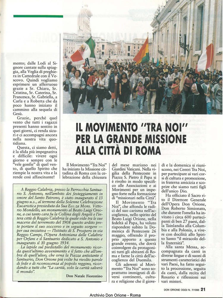 Don Orione oggi, 1996, 07, pagina 21