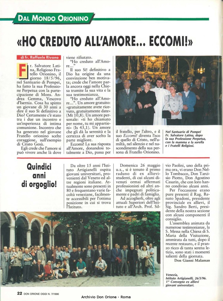 Don Orione oggi, 1996, 07, pagina 22