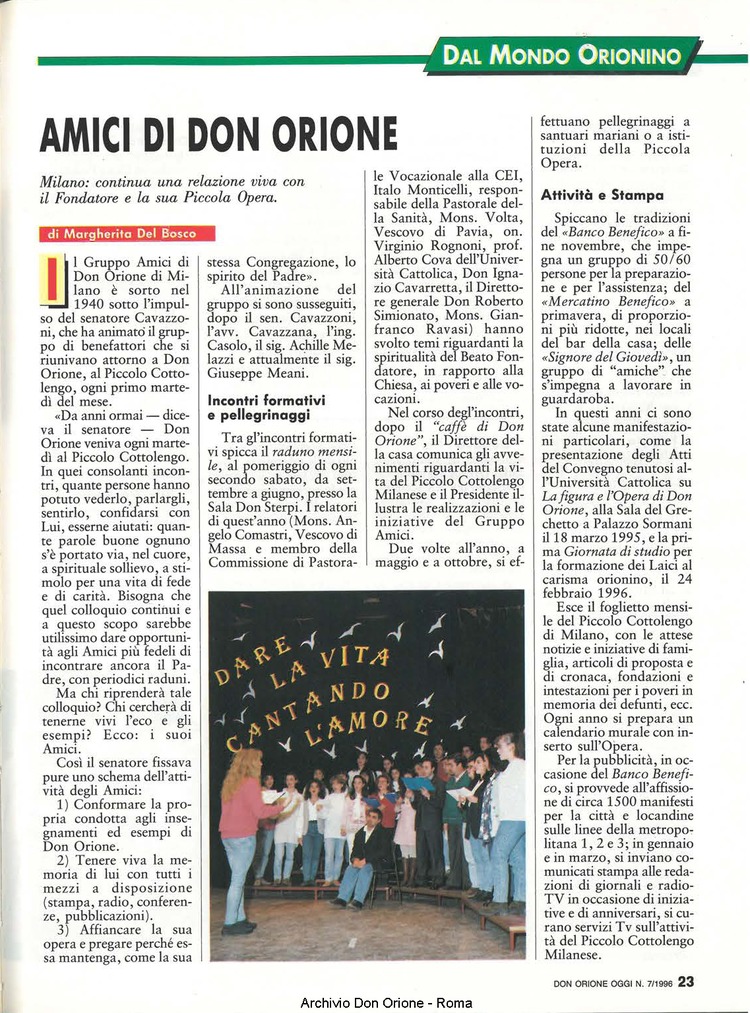 Don Orione oggi, 1996, 07, pagina 23