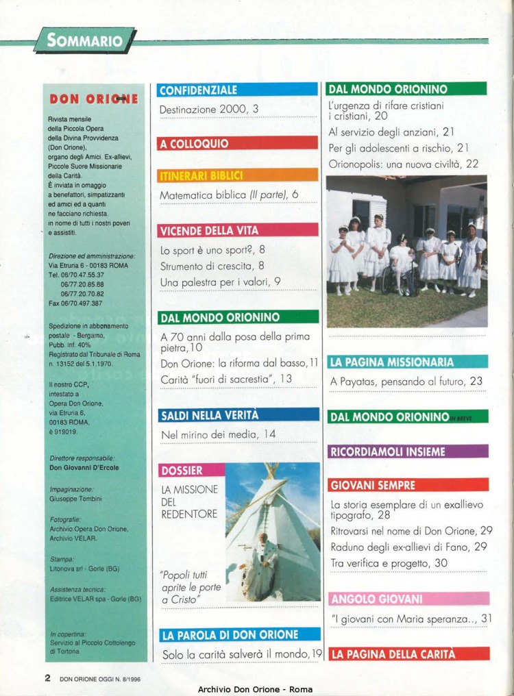Don Orione oggi, 1996, 08, pagina 2