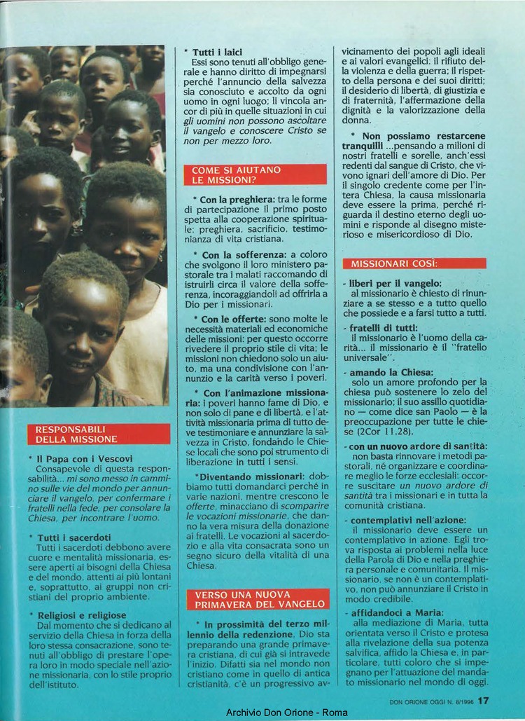 Don Orione oggi, 1996, 08, pagina 17