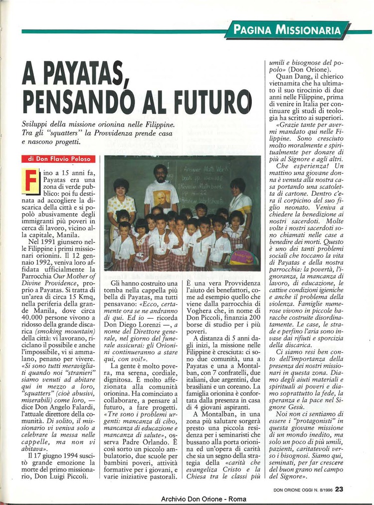 Don Orione oggi, 1996, 08, pagina 23