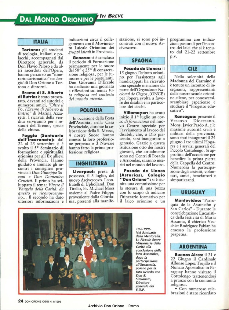 Don Orione oggi, 1996, 08, pagina 24