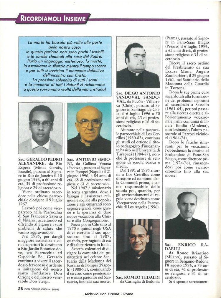Don Orione oggi, 1996, 08, pagina 26