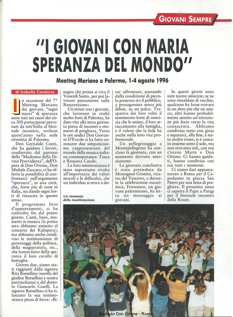 Don Orione oggi, 1996, 08, pagina 31