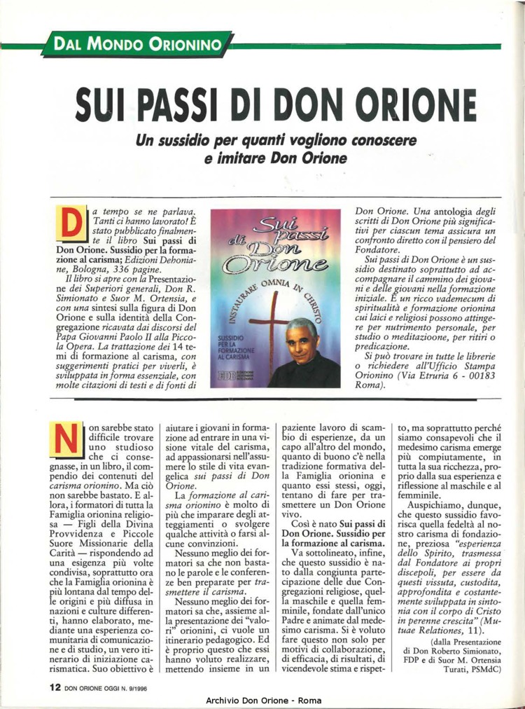 Don Orione oggi, 1996, 09, pagina 12