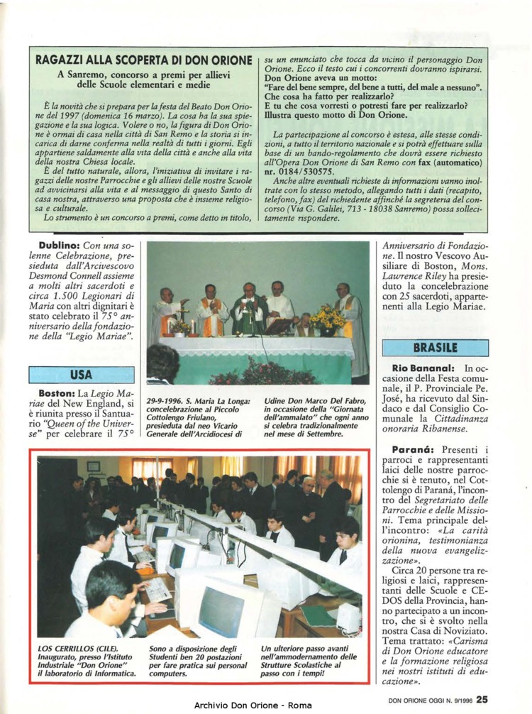 Don Orione oggi, 1996, 09, pagina 25