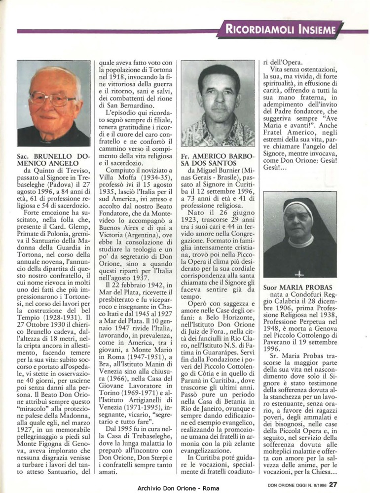 Don Orione oggi, 1996, 09, pagina 27