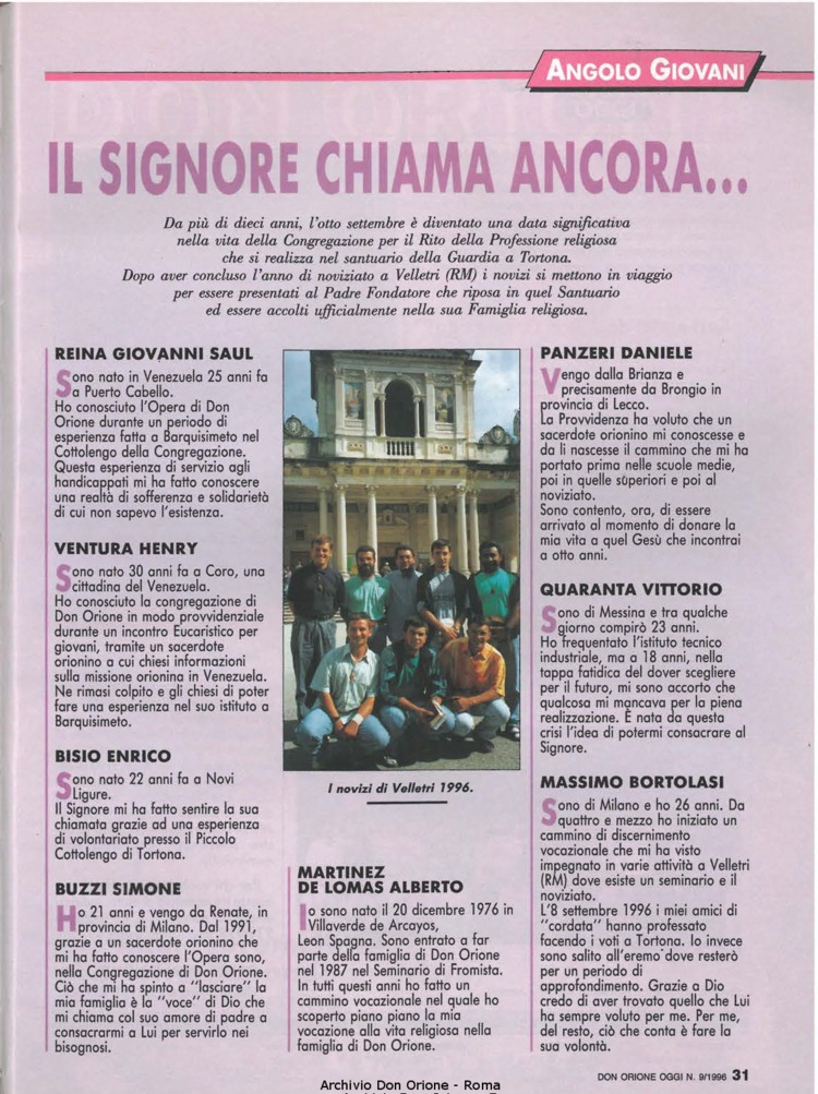 Don Orione oggi, 1996, 09, pagina 31