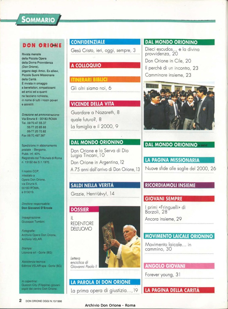 Don Orione oggi, 1996, 10, pagina 2