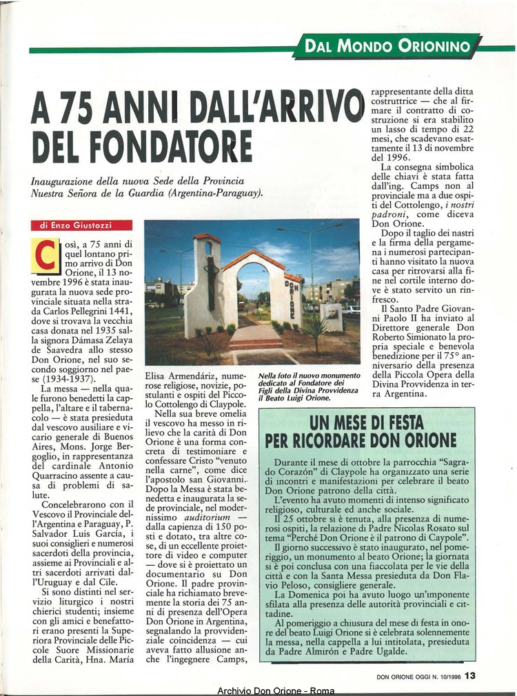 Don Orione oggi, 1996, 10, pagina 13