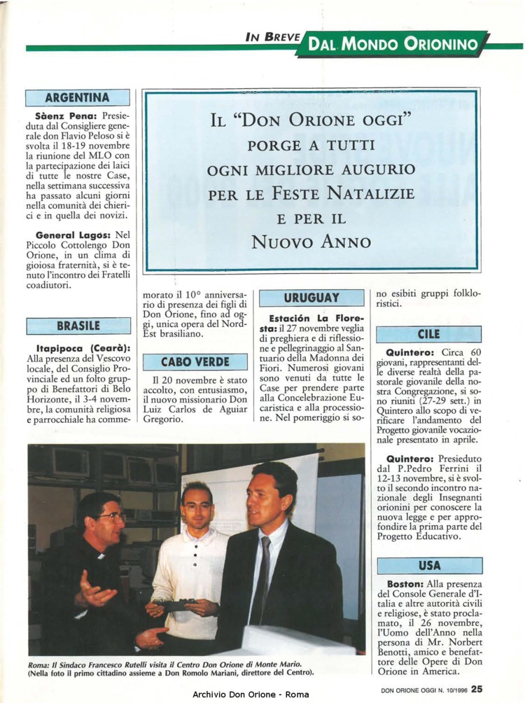 Don Orione oggi, 1996, 10, pagina 25