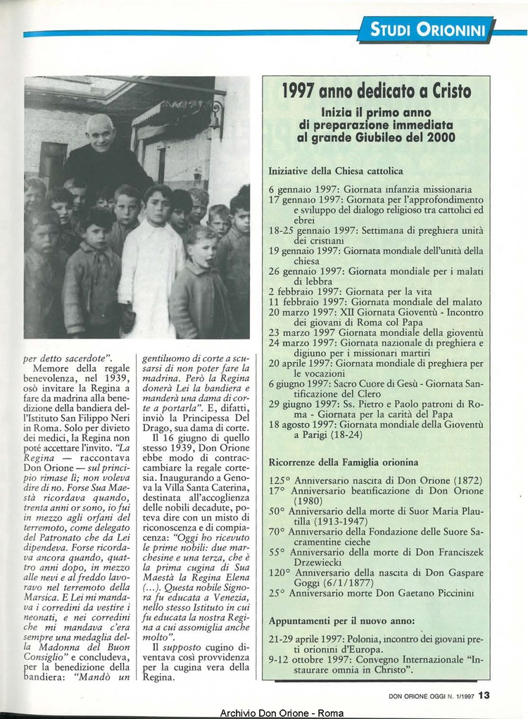 Don Orione oggi, 1997, 01, pagina 13