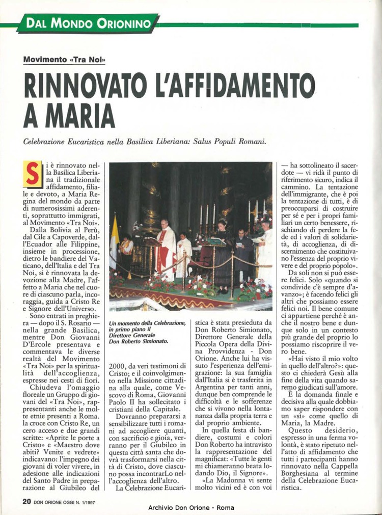 Don Orione oggi, 1997, 01, pagina 20
