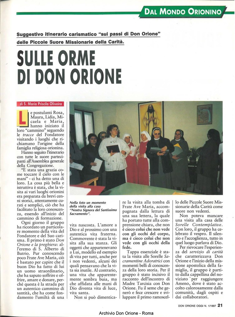 Don Orione oggi, 1997, 01, pagina 21