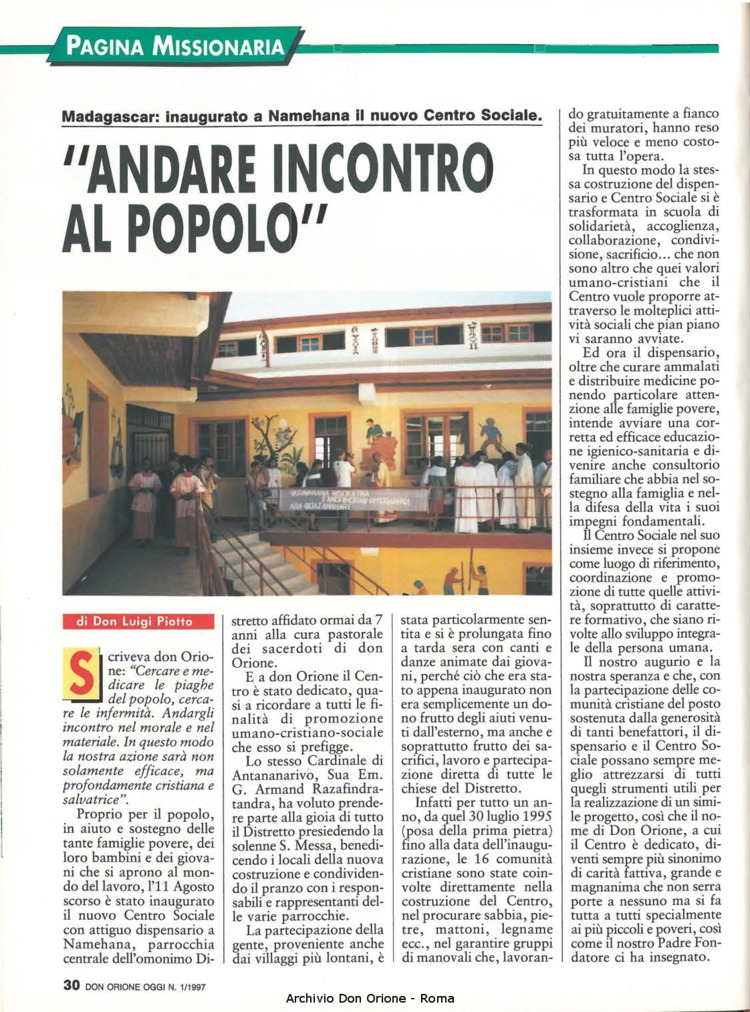 Don Orione oggi, 1997, 01, pagina 30