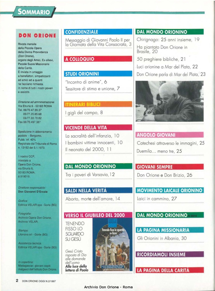 Don Orione oggi, 1997, 02, pagina 2
