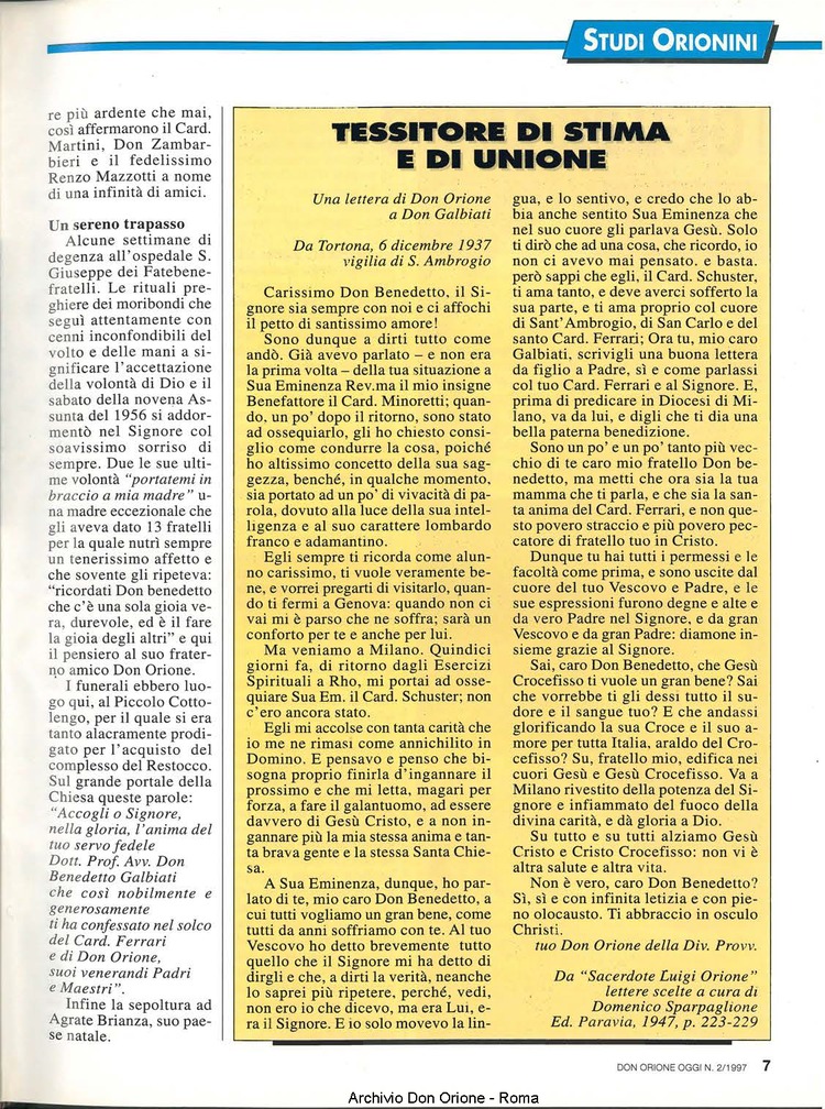 Don Orione oggi, 1997, 02, pagina 7