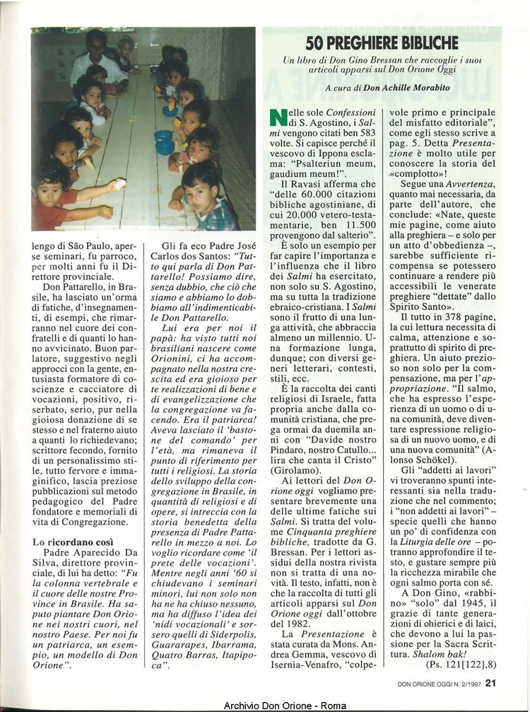 Don Orione oggi, 1997, 02, pagina 21