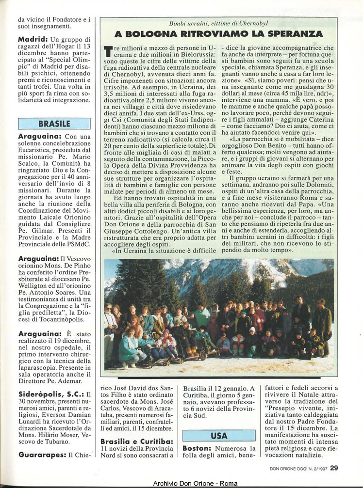 Don Orione oggi, 1997, 02, pagina 29