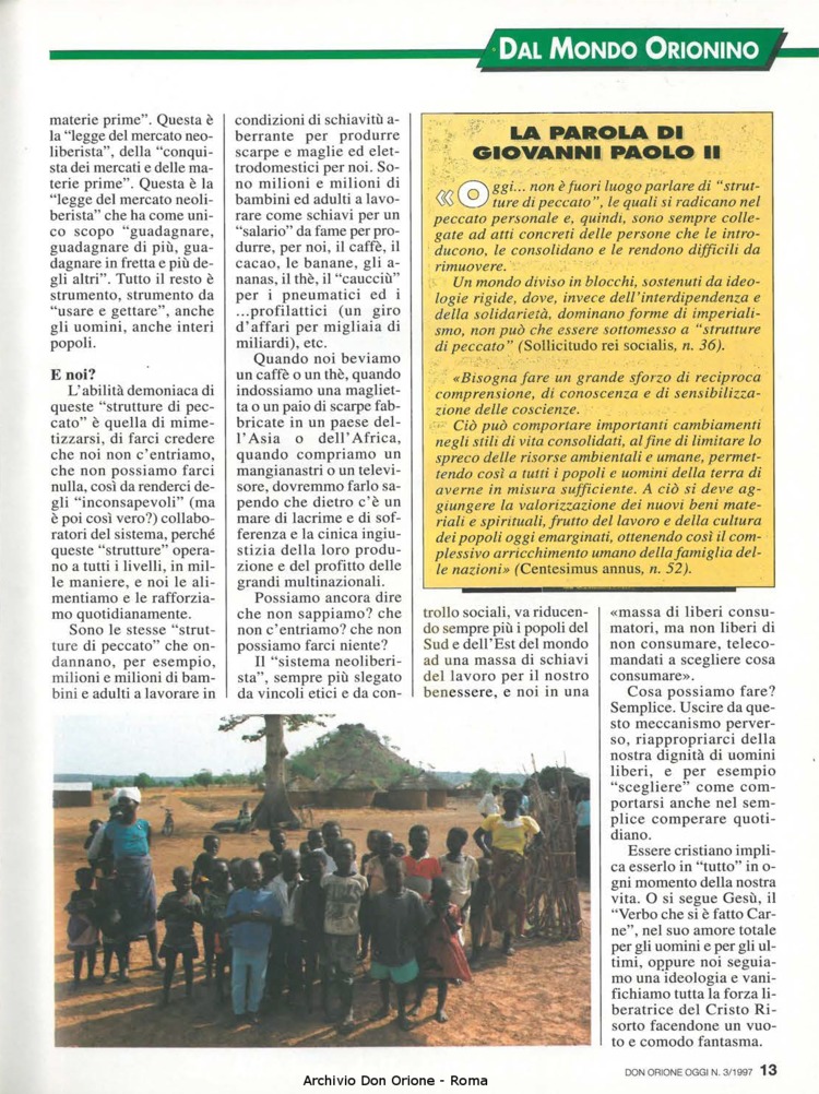 Don Orione oggi, 1997, 03, pagina 13