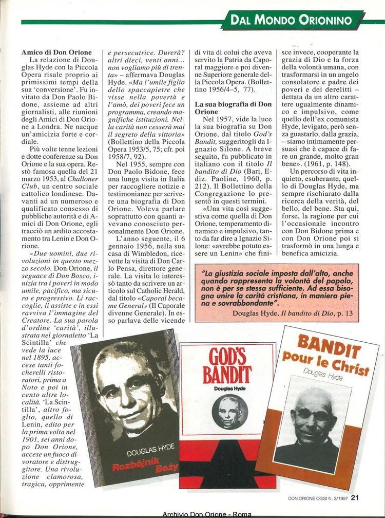 Don Orione oggi, 1997, 03, pagina 21