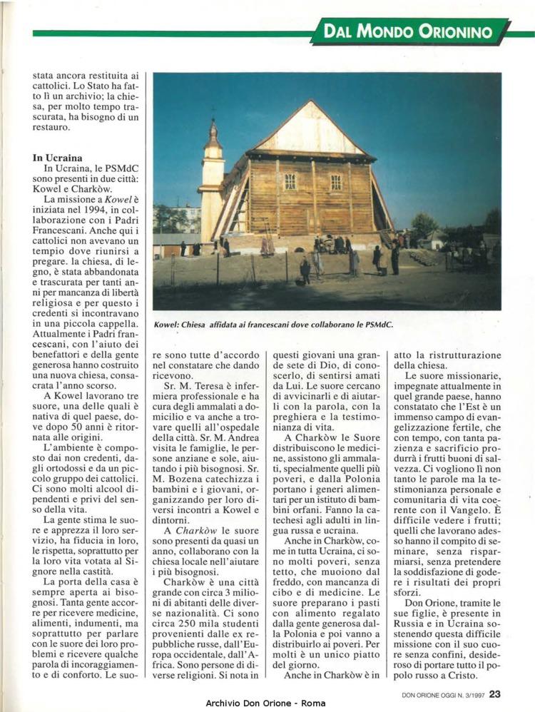 Don Orione oggi, 1997, 03, pagina 23