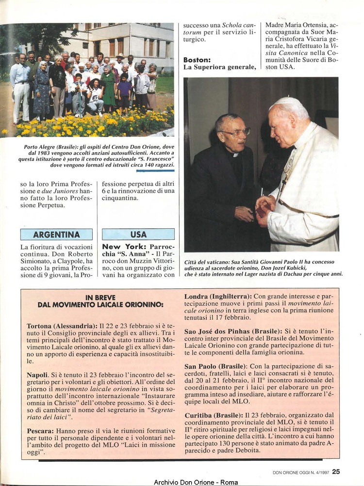 Don Orione oggi, 1997, 04, pagina 25