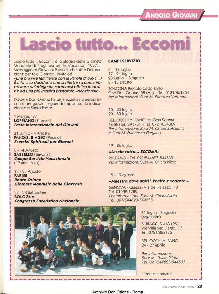 Don Orione oggi, 1997, 04, pagina 29