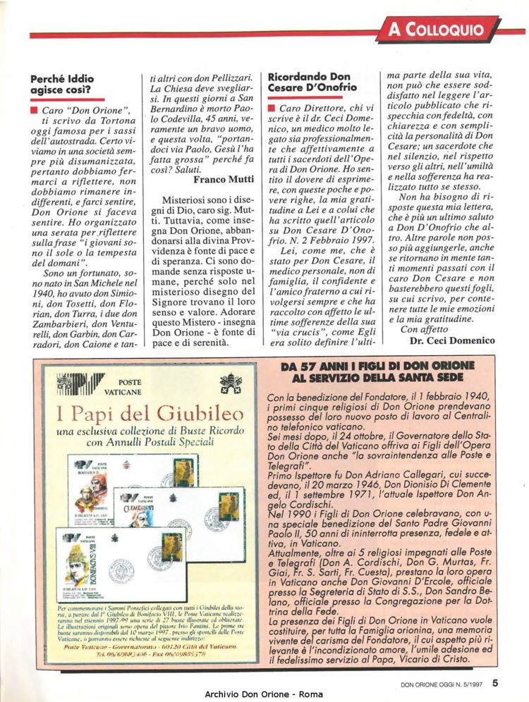 Don Orione oggi, 1997, 05, pagina 5
