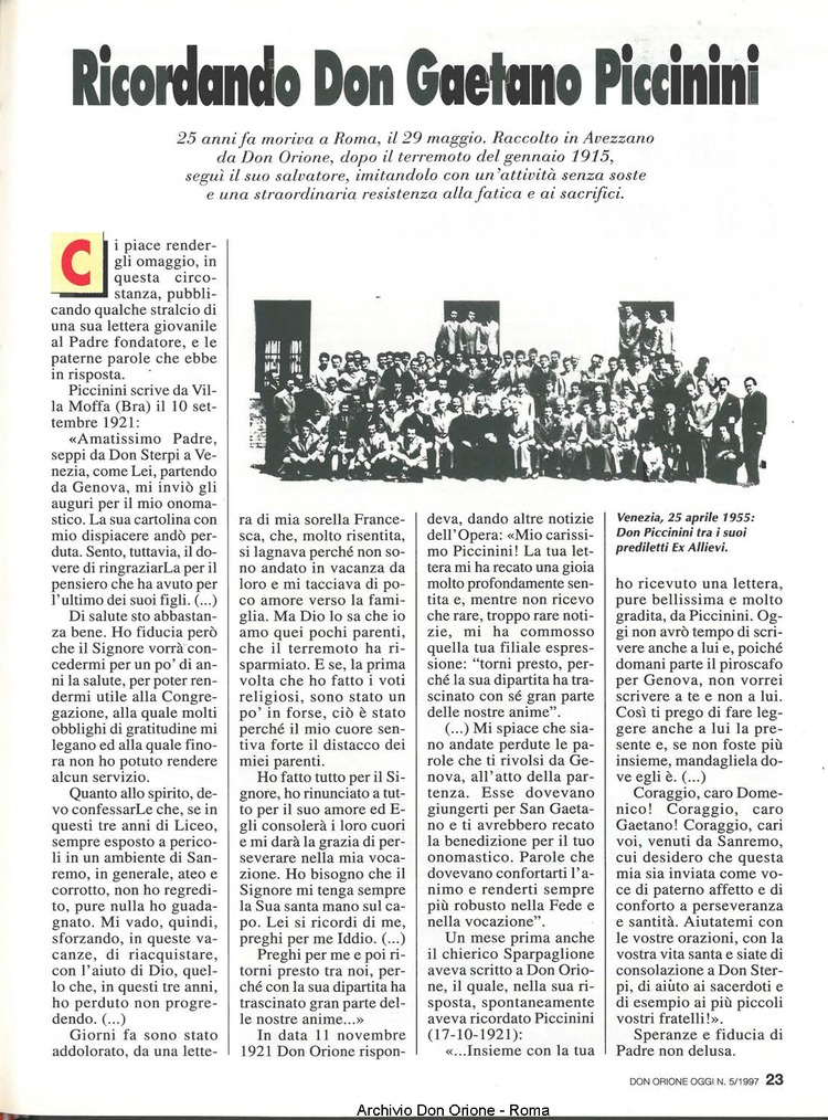 Don Orione oggi, 1997, 05, pagina 23