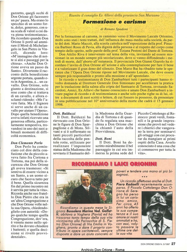 Don Orione oggi, 1997, 05, pagina 27