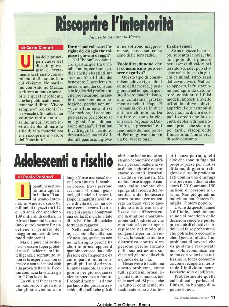 Don Orione oggi, 1997, 06, pagina 11